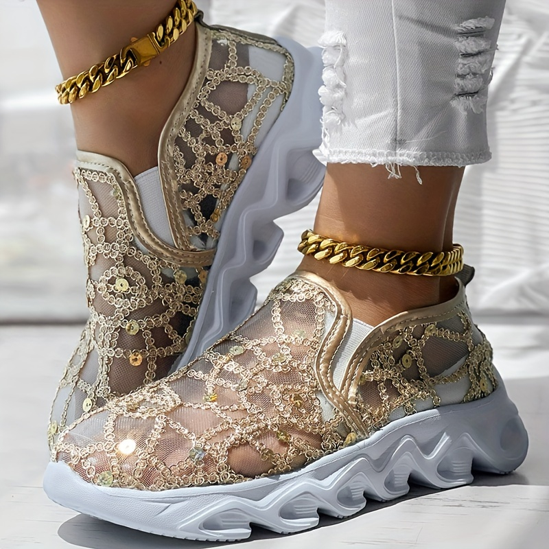 Running Gear Woman - Women Sneakers New Lace Flats Platform