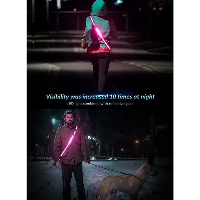 2X LED Reflective Belt Walking - Running Gear At Night avis et prix