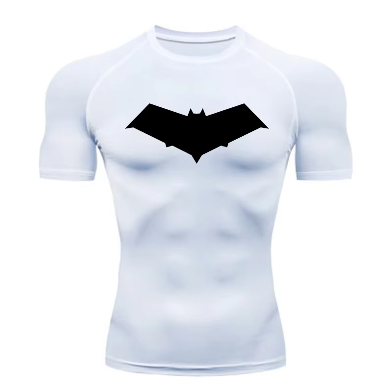 Bat Print Men's Compression T- - Running Gear Winter avis et prix