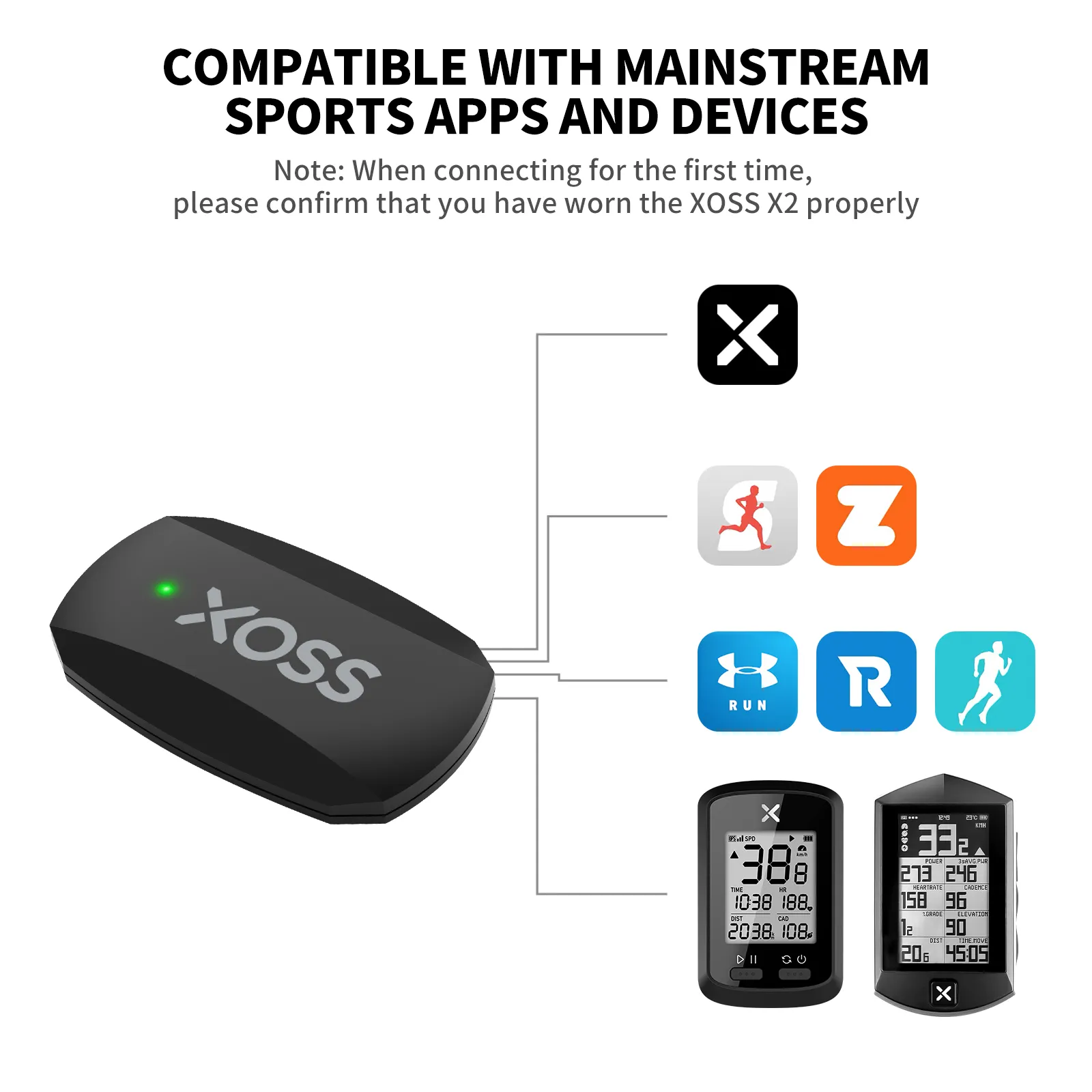 XOSS X2 Chest Strap Heart Rate - Heart Rate Strap Chest avis et prix