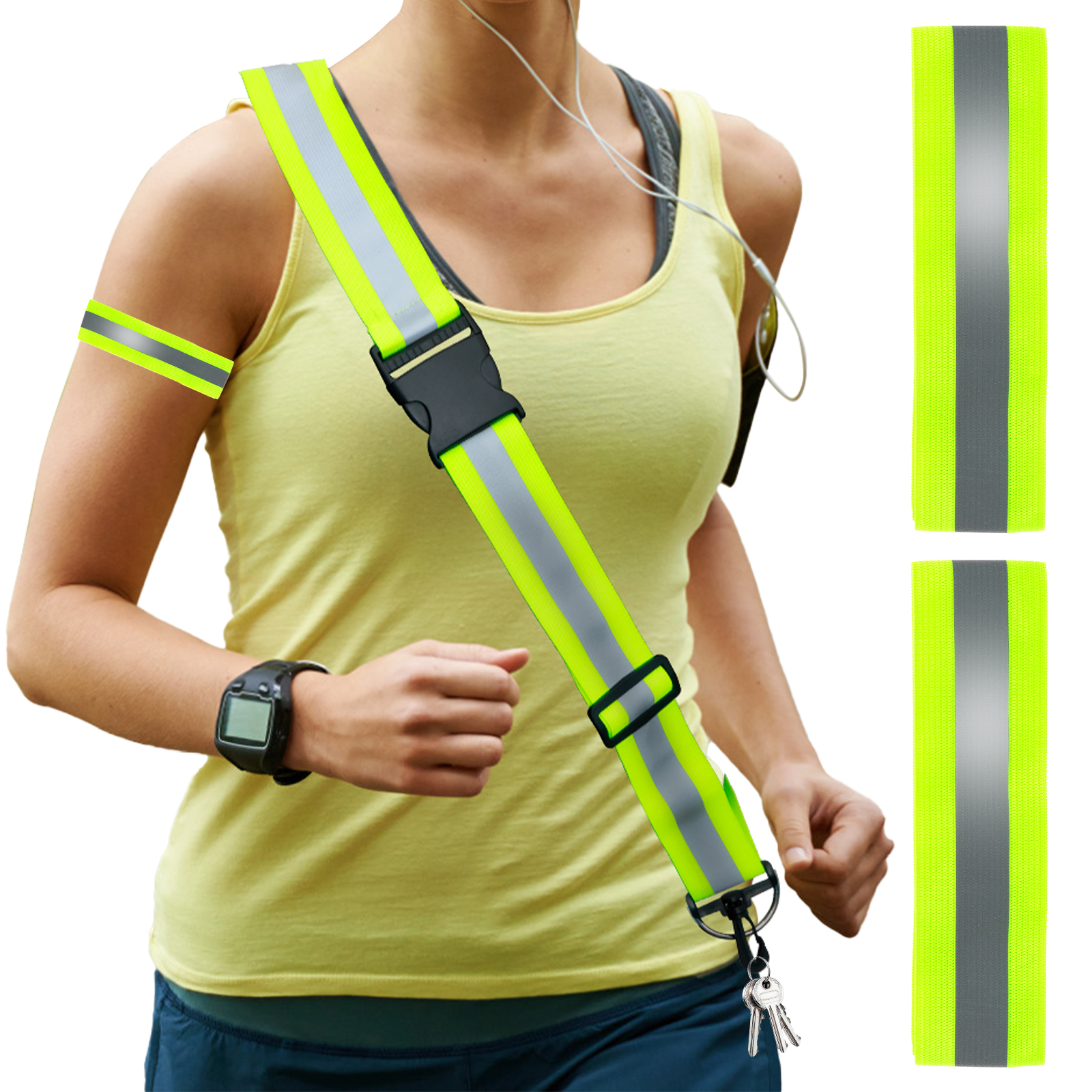 3pcs Reflective Sash for Walki - Running Gear At Night avis et prix