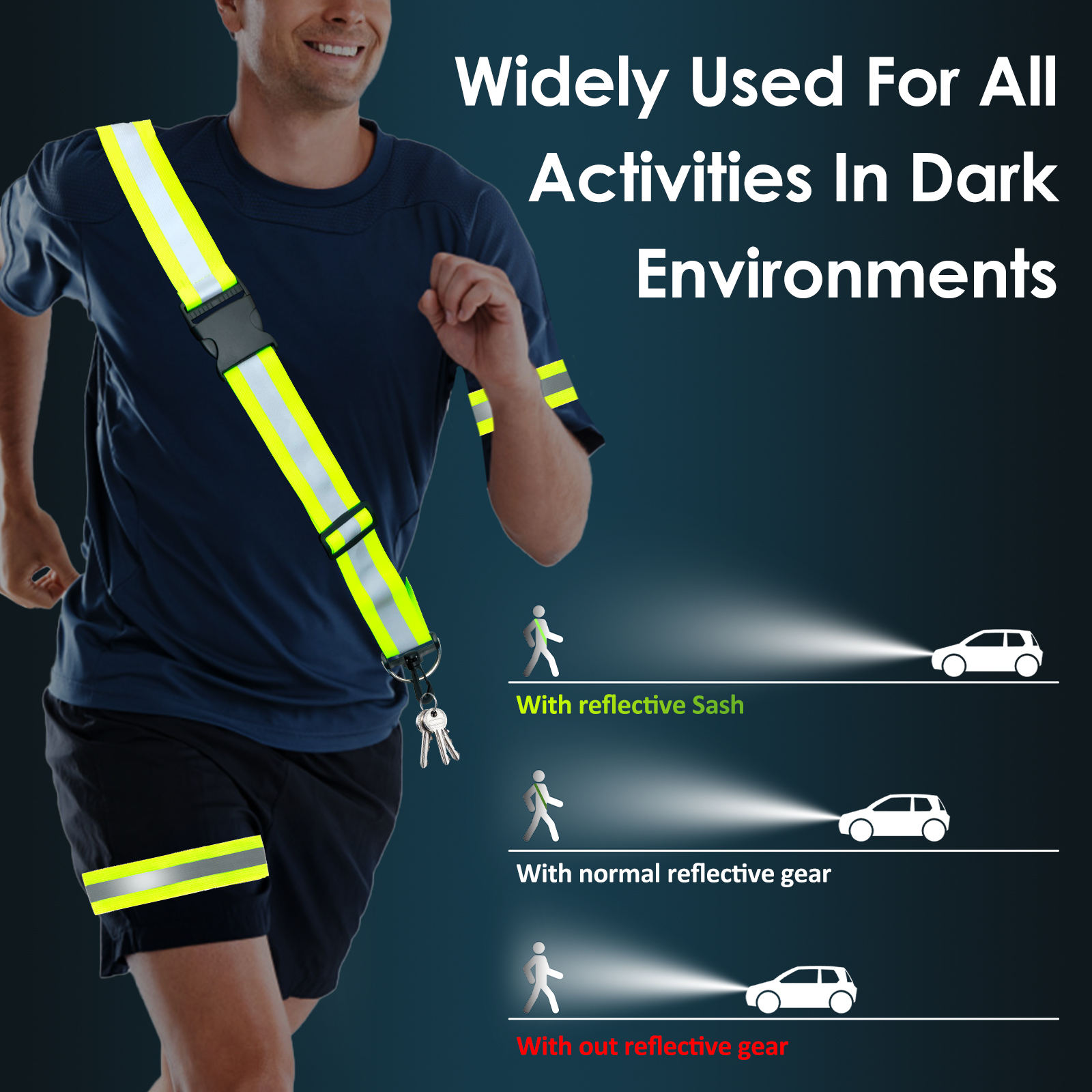 3pcs Reflective Sash for Walki - Running Gear At Night avis et prix