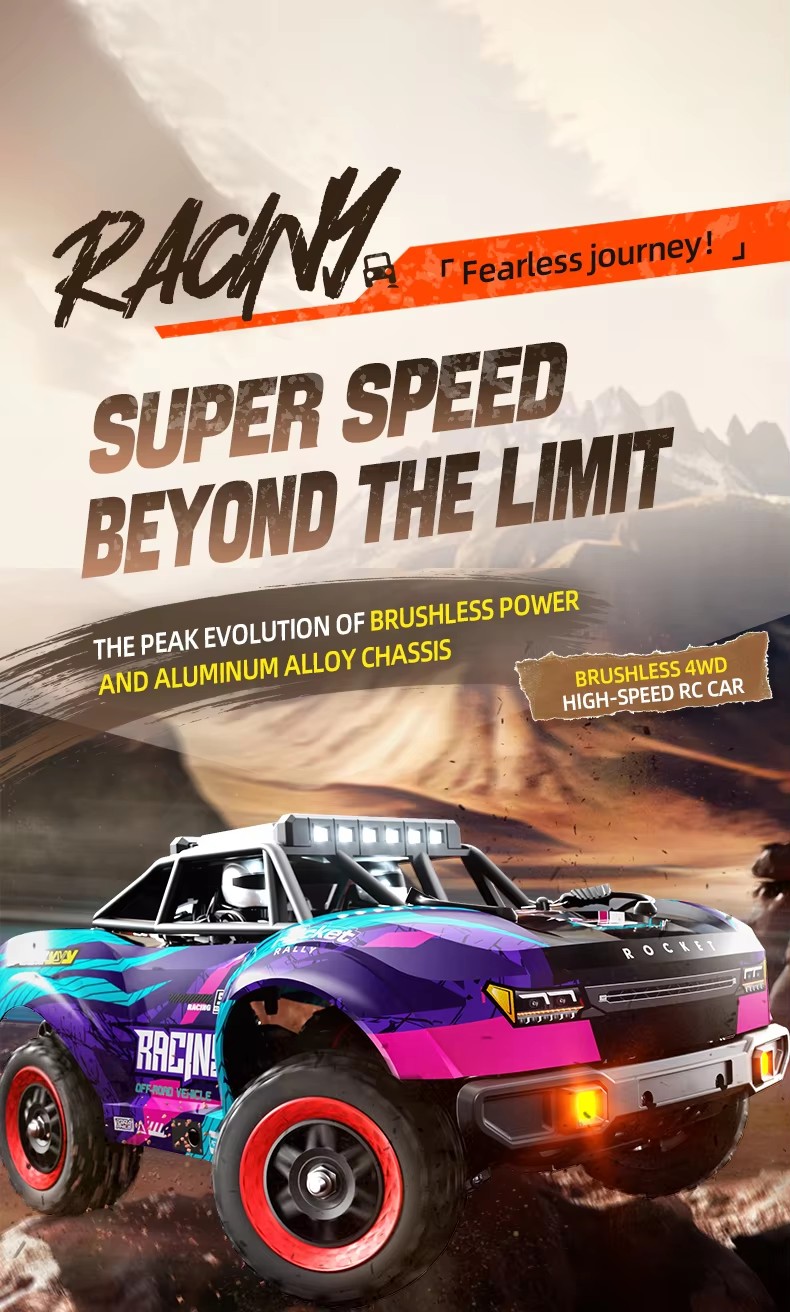 80KM/H Brushless RC Racing Car - Running Gear Truck avis et prix