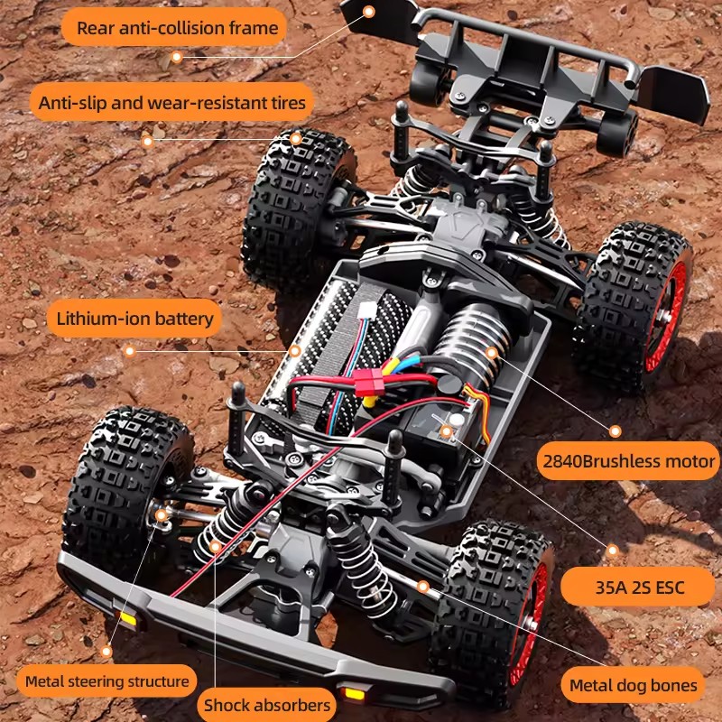 80KM/H Brushless RC Racing Car - Running Gear Truck avis et prix