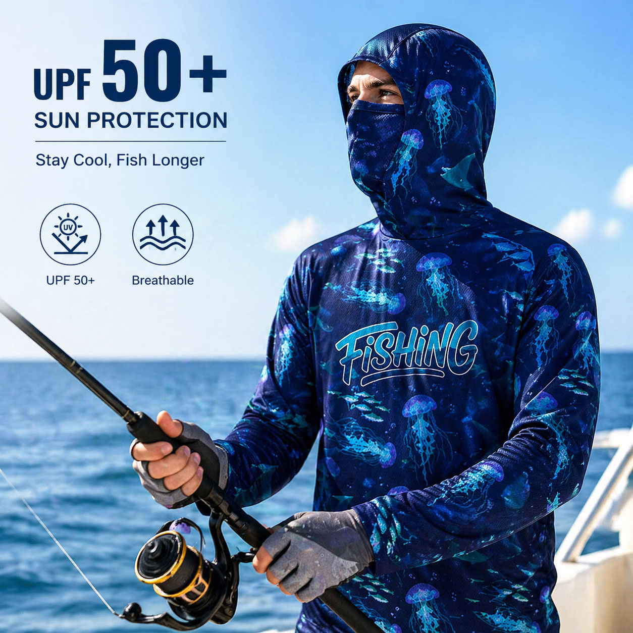 Fishing Hood Riding Tops Wear  - Running Gear Usa avis et prix